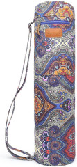 Canvas Yoga Mat Bag with Adjustable Strap & Pockets, Full-Zip Travel Gym Tote fo