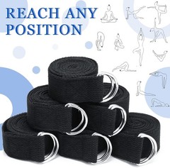 24 Pieces Yoga Strap Stretching Pilates Exercise Adjustable Straps 6 Ft Non Elas