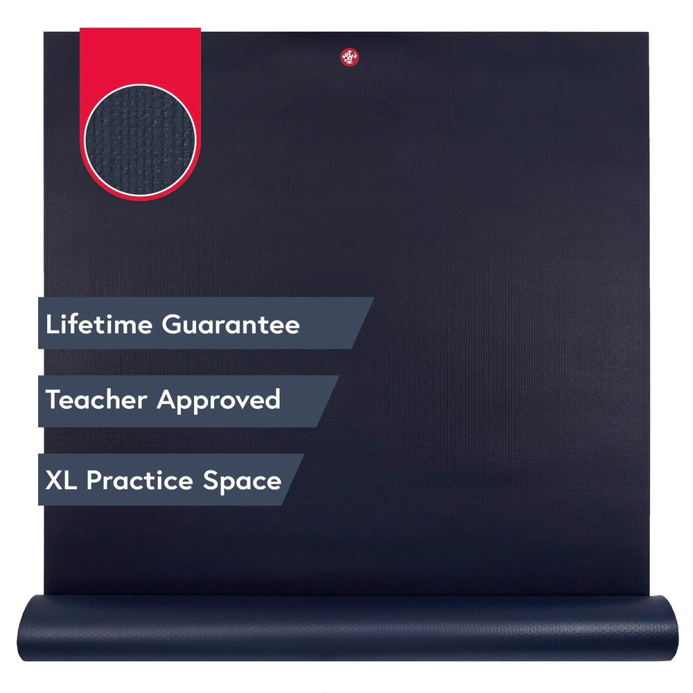 Manduka PRO79-LONG & WIDE-MIDNIGHT Yoga Mat 79″ x 52″ 6mm Studio Quality