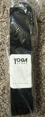 New Yoga Strap 90” Adjustable Healthyoga Black 1.5” Wide 100% Organic Cotton