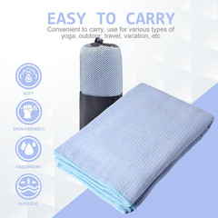 2 Pack Hot Yoga Towel, Non-Slip Yoga Mat Towel with Grip Dots Stickyfiber Sweat