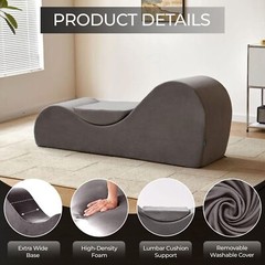 Grey Kama Tantra Sutra Sex Couch Exotic Furniture Sofa Chaise Lounge Yoga Chair