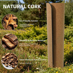 Cork Yoga Mat 1/4″ Thick, 72″x26″ for Home & Studio Workouts, Black