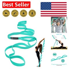 Professional Yoga Strap – 76” Durable Stretching with Illustrated Guide