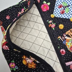 Mary Engelbreit Fabric Yoga Mat Carrier Bag Quilted Pink Straps Bag Hand Crafted
