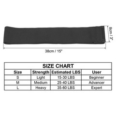 Hip Resistance Bands, Exercise Workout Bands, L Size 35-60 LBS, Black