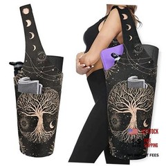 Yoga Mat Bag – Long Tote with Pockets – Holds More Yoga 37″x15.5″ Tree of Life