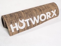 Hotworx Yoga Mat Brown Hemp Fiber Non Slip With Carry Strap