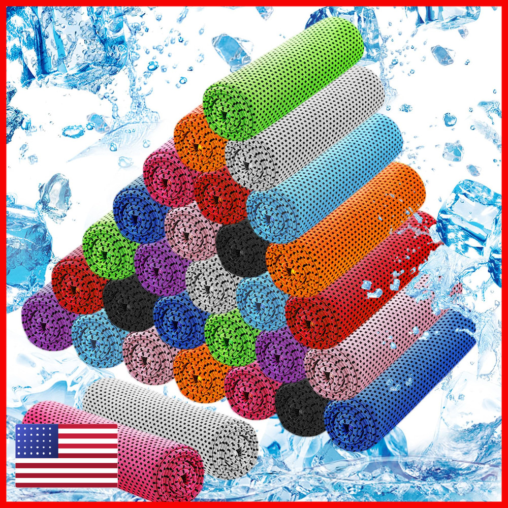 Lydtick 30Pack Cooling Towels For Neck And Face 40X12 Ice Microfiber Cooling