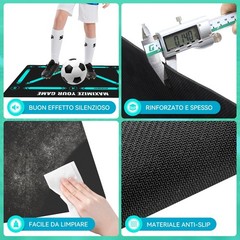 Soccer Training Mat With Instructional Video 35.4 x 23.6 x 0.14 inches, blue