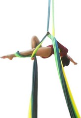 Aerial Silks Starter Kit Durable 11Yards of Aerial Yoga Hammock W/ Hardware