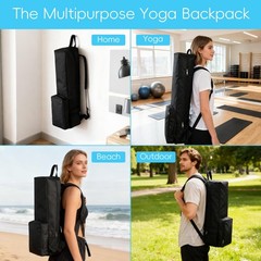 Yoga Mat Bag -Yoga Mat Bag Carrier with Pockets and Adjustable Strap, Lightwe…