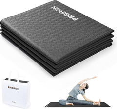 Foldable Yoga Mat 0.24″/0.16″ for Home Workout & Travel, Non Slip Travel Yoga Ma