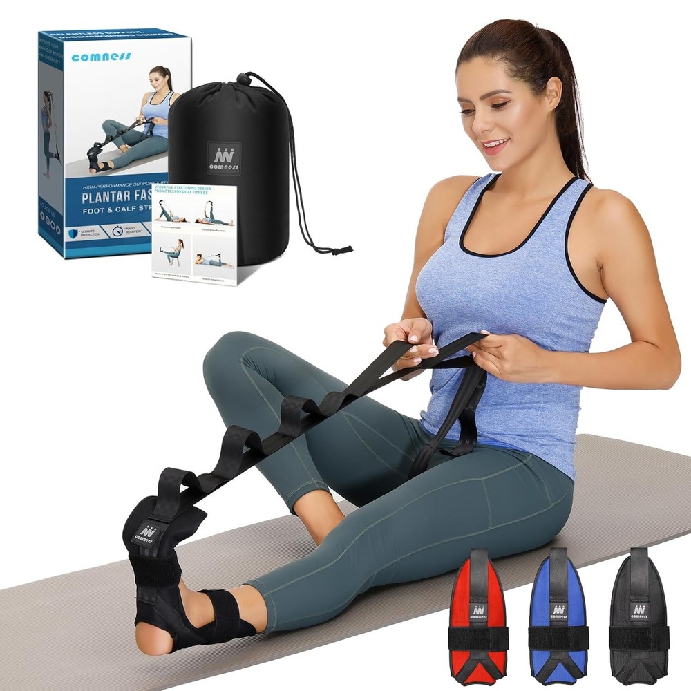 Foot and Calf Stretcher Strap – Relief for Plantar Fasciitis & Achilles Pain