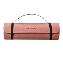 Zuma Yoga Mat | 1/2 Inch Thick Non Slip Workout Mat | TPE Exercise Mat Rose