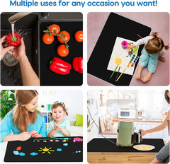 Extra Large Silicone Mat 35.3″X23.5″X0.08″, Multipurpose Silicone Mat Thick Heat