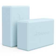 Trideer Yoga Block, Soft Non-Slip Surface Premium Foam Light Blue-2 Pack