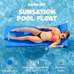 TRC Recreation Sunsation Vinyl Coated Foam Swimming Pool Float Mat Adult, NEW
