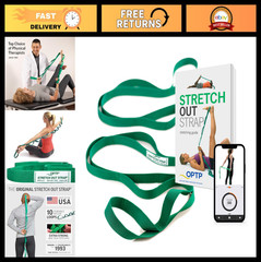 Stretch Out Strap for Flexibility & Mobility – Exercise Book Included, Ideal for