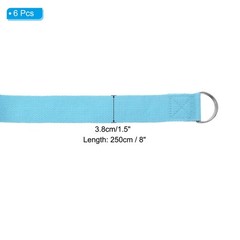 Yoga Strap for Stretching 8 Feet, 6Pcs Cotton Yoga Belt with Adjustable Metal…
