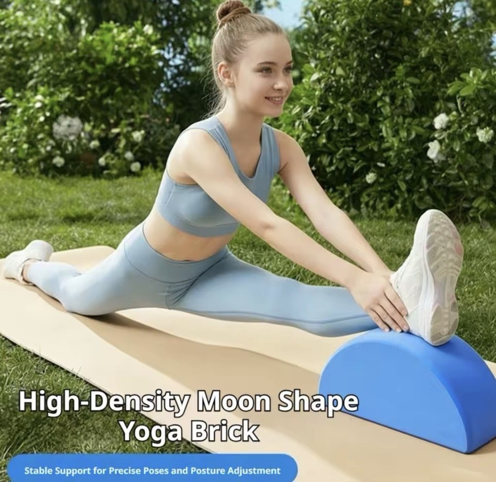 Curved Yoga Support Light Weight Portable Stretching Half Moon Balance Block