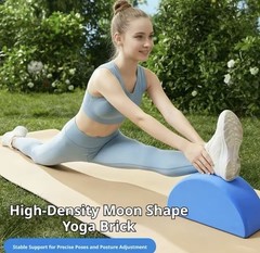 Curved Yoga Support Light Weight Portable Stretching Half Moon Balance Block