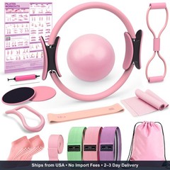 Pilates Kit for Home Workouts, Pilates Equipment Ring and Ball Set, Pilates Esse
