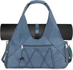 Gym Bag For Women With Yoga Mat Holder & Shoe Compartment & Wet Dry Storage P…