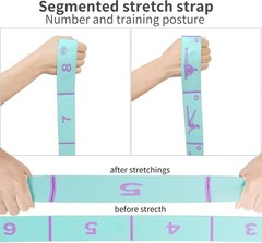 2 PCS Adjustable Stretching Straps for Kids – 8 Loops for Gymnastics & Dance