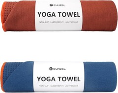 Eunzel 2 Pack Grip Dot Non-Slip Hot Yoga Towel, Sweat Absorbent, 72×24, Dark …
