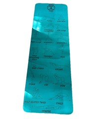 Yoga Mat With Organically Correct Yoga Moves Teal