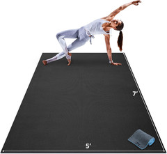 Gorilla Mats Large Yoga Mat – 6’X4′, 7’X5′ (8Mm) Extra Thick & Wide Non-Slip Exe