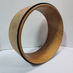 Apana Cork/Wood Grain 12.5″ Back Roller Body Sport Yoga Roller Stretching Wheel