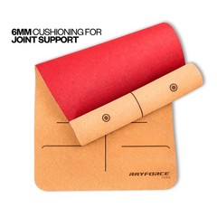 Cork Yoga Mat Non Slip 6mm Thick – Sweat Activated Grip for Hot Yoga, Alig