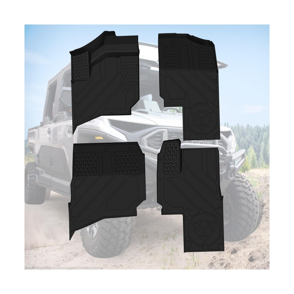 Floor Mats for Ranger XD 1500 Crew 2024+,TPE Front & Rear Row Floor Liners
