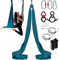 Aerial Silk & Yoga Swing, Aerial Yoga Hammock Kit with 100Gsm Nylon Fabric, Full