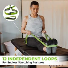 Comfortable Neoprene Stretching Strap – 12 Loops for Physical Therapy & Exercise