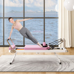 Pilates Reformer Machine For Home Gym Workout, Foldable Pilates Equipment