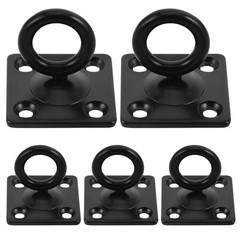 5 Pcs Wall Hook Stainless Steel Square Eye Plate Ceiling Hanging Hooks