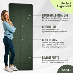 Extra Thick Yoga Mat 1/4 & 1/3 & 2/5 Inch – Non Slip Exercise Mat with Alignment