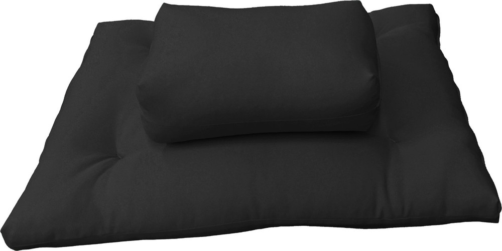 Zafu Zabuton Meditation Cushion Set, Relaxing, Yoga Exercise, Black
