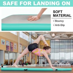 13FT/4m Gymnastics Mat Inflatable Air Tumble Track Training Floor Yoga Gym Sport
