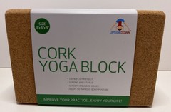 9″x6″x3″ Firm Eco Cork Yoga Block Gear for support and balance, High Quality!