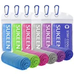 Sukeen Cooling Towels 6 Pack (40″x12″), Cooling Towels for Neck and Face, Qui…