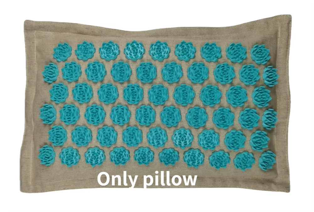 74*44Cm Nature Linen Coconut Palm Massage Yoga Mat with Bag Lotus Spike Acupress