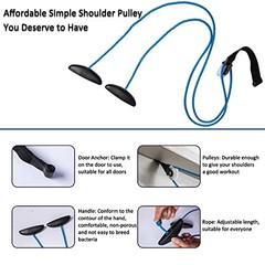 Shoulder Pulley Over The Door Physical Therapy System, Exercise Pulley, Blue