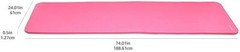 1/2″ Extra Thick Exercise Yoga Mat w/ 73.2″Lx24.3″Wx0.5″T & Elastic Strap – Pink