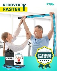 Non-Elastics Stretching Strap with Loops for Yoga, Physical Therapy & Flexibilit