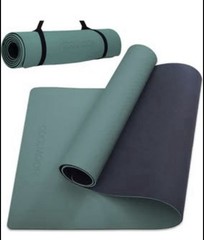 COOLMOON 1/4 Inch Extra Thick Yoga Mat Double-Sided Non Slip