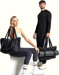 Extendable Yoga Mat Carrier with Straps & Laptop Pocket – Large Tote Bag